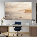 Misty Coastal Wall Art Canvas Print – Framed Golden Sunset by MyGreatCanvas | Canvas Wall Art Prints | Photo Prints & Wall Decor