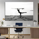Yoga Surf Wall Art Canvas Print – Framed Black White Shore by MyGreatCanvas | Canvas Wall Art Prints | Photo Prints & Wall Decor