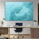Fish Swarm Wall Art Canvas Print – Framed Aerial Shark and by MyGreatCanvas | Canvas Wall Art Prints | Photo Prints & Wall Decor
