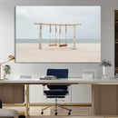 Beach Swing Wall Art Canvas Print – Framed Quiet Beach Art by MyGreatCanvas | Canvas Wall Art Prints | Photo Prints & Wall Decor