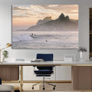 Sunset Surfing Wall Art Canvas Print – Framed Misty by MyGreatCanvas | Canvas Wall Art Prints | Photo Prints & Wall Decor