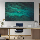 Ocean Surf Wall Art Canvas Print – Framed Vibrant Blue by MyGreatCanvas | Canvas Wall Art Prints | Photo Prints & Wall Decor