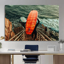 Surfer Stairway Wall Art – Framed Ocean Surf Canvas Artwork, by MyGreatCanvas | Canvas Wall Art Prints | Photo Prints & Wall Decor