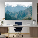 Misty Mountain Wall Art Canvas Print – Framed Cloudy Andean by MyGreatCanvas | Canvas Wall Art Prints | Photo Prints & Wall Decor