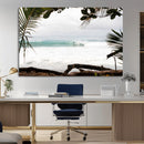 Tropical Surf Wall Art Canvas Print – Framed Palm Tree View by MyGreatCanvas | Canvas Wall Art Prints | Photo Prints & Wall Decor