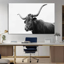Texas Longhorn Wall Art Canvas Print – Framed Western Cow by MyGreatCanvas | Canvas Wall Art Prints | Photo Prints & Wall Decor
