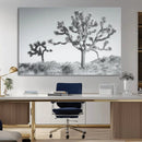 Joshua Tree Wall Art Canvas Print – Framed Black White