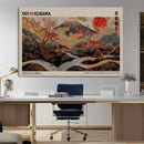 Modern Japanese Wall Art Canvas Print – Framed Abstract