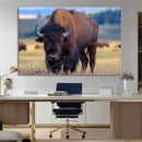 Bison Photography Wall Art Canvas Print – Framed Rustic by MyGreatCanvas | Canvas Wall Art Prints | Photo Prints & Wall Decor