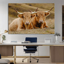 Highland Cow Wall Art Canvas Print – Framed Rustic Animal by MyGreatCanvas | Canvas Wall Art Prints | Photo Prints & Wall Decor