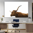 Longhorn Cow Wall Art Canvas Print – Framed Rustic Animal by MyGreatCanvas | Canvas Wall Art Prints | Photo Prints & Wall Decor