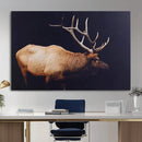 Rustic Elk Wall Art Canvas Print – Framed Moody Wildlife Art by MyGreatCanvas | Canvas Wall Art Prints | Photo Prints & Wall Decor