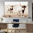 Rustic Cow Scene Wall Art Canvas Print – Framed Farmhouse by MyGreatCanvas | Canvas Wall Art Prints | Photo Prints & Wall Decor