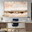 Cow Herd Wall Art Canvas Print – Framed Farmhouse Cattle by MyGreatCanvas | Canvas Wall Art Prints | Photo Prints & Wall Decor