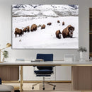 Bison Herd Wall Art Canvas Print – Framed Western Wildlife by MyGreatCanvas | Canvas Wall Art Prints | Photo Prints & Wall Decor