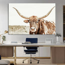 Texas Longhorn Bull Wall Art Canvas Print, Framed Rustic by MyGreatCanvas | Canvas Wall Art Prints | Photo Prints & Wall Decor
