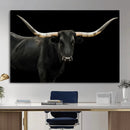 Texas Longhorn Wall Art Canvas Print – Framed Rustic Western