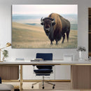 Bison Wall Art Canvas Print – Framed Buffalo American Bison