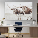 Longhorn Wall Art Canvas Print – Framed Western Cow Canvas by MyGreatCanvas | Canvas Wall Art Prints | Photo Prints & Wall Decor