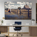Texas Longhorn Canvas Wall Art Print – Framed Rustic Barn by MyGreatCanvas | Canvas Wall Art Prints | Photo Prints & Wall Decor