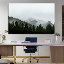 Misty Mountains Wall Art Canvas Print – Framed Foggy Forest by MyGreatCanvas | Canvas Wall Art Prints | Photo Prints & Wall Decor