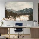 Mountain Landscape Wall Art Canvas Print – Framed Snowy by MyGreatCanvas | Canvas Wall Art Prints | Photo Prints & Wall Decor