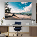 Tropical Beach Wall Art Canvas Print – Framed Ocean Waves