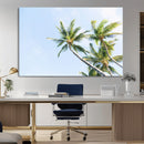 Palm Trees Wall Art Canvas Print – Framed Tropical Coastal