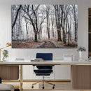 Winter Forest Wall Art Canvas Print – Framed Frosty Woodland by MyGreatCanvas | Canvas Wall Art Prints | Photo Prints & Wall Decor