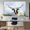 Texas Longhorn Wall Art Canvas Print – Framed Western Rustic by MyGreatCanvas | Canvas Wall Art Prints | Photo Prints & Wall Decor