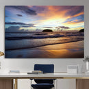 Beach Sunset Wall Art Canvas Print – Framed Ocean Waves Art by MyGreatCanvas | Canvas Wall Art Prints | Photo Prints & Wall Decor