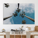 Tropical Palm Trees Wall Art Canvas Print – Framed