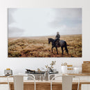 Cowboy Wall Art Canvas Print – Framed Western Rustic Ranch