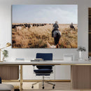 Western Wall Art Canvas Print – Framed Cowboy Cattle Drive by MyGreatCanvas | Canvas Wall Art Prints | Photo Prints & Wall Decor