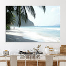 Tropical Beach Wall Art Canvas Print – Framed Serene Ocean
