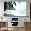 Tropical Beach Wall Art Canvas Print – Framed Serene Ocean by MyGreatCanvas | Canvas Wall Art Prints | Photo Prints & Wall Decor