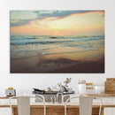 Sunset Seascape Wall Art Canvas Print – Framed Pastel Ocean