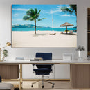 Tropical Beach Wall Art Canvas Print – Framed Palm Tree by MyGreatCanvas | Canvas Wall Art Prints | Photo Prints & Wall Decor