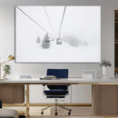 Ski Lift Wall Art Canvas Print – Snowy Alpine Landscape