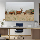 Rustic Deer Wall Art Canvas Print – Autumn Forest Woodland