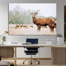 Rustic Deer Wall Art Canvas Print – Forest Woodland Stag