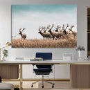 Elk Herd Wall Art Canvas Print – Framed Wildlife Photography