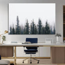 Foggy Forest Wall Art Canvas Print – Framed Misty Pines