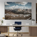 Mountain Landscape Wall Art Canvas Print – Framed Snowy