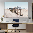 Desert Mailboxes Canvas Print – Framed Minimal Western
