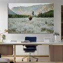 Wild Bison Wall Art Canvas Print, Majestic Mountain Pines by MyGreatCanvas | Canvas Wall Art Prints | Photo Prints & Wall Decor