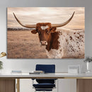 Texas Longhorn Cow Canvas Wall Art, Majestic Bull and Rustic by MyGreatCanvas | Canvas Wall Art Prints | Photo Prints & Wall Decor