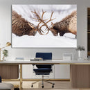 Dramatic Elk Antler Battle Wall Art Canvas Print – elk by MyGreatCanvas | Canvas Wall Art Prints | Photo Prints & Wall Decor
