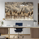 Majestic Elk Herd Winter Canvas, Elk Herd Winter Landscape by MyGreatCanvas | Canvas Wall Art Prints | Photo Prints & Wall Decor