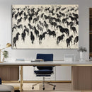 Wild Horse Stampede Wall Art Canvas Print – Monochrome by MyGreatCanvas | Canvas Wall Art Prints | Photo Prints & Wall Decor